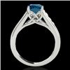 Image 2 : 1.5 ctw SI Certified Fancy Blue Diamond Solitaire Ring 10k White Gold