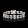 Image 2 : 13.82 ctw Cushion Cut & Oval Diamond Bracelet 18K White Gold