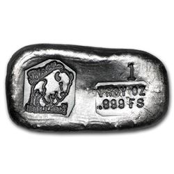 1 oz Hand Poured Silver Bar - BB