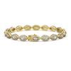 Image 2 : 8.13 ctw Marquise Cut Diamond Micro Pave Bracelet 18K Yellow Gold