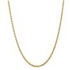 Image 1 : 14k Yellow Gold 3.35 mm Diamond Cut Quadruple Rope Chain - 28 in.