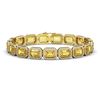 Image 1 : 23.74 ctw Fancy Citrine & Diamond Micro Pave Halo Bracelet 10k Yellow Gold