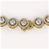 Image 3 : 21.69 ctw Cushion Cut Diamond Micro Pave Necklace 18K Yellow Gold