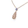 Image 2 : 3.64 ctw Tanzanite & Diamond Necklace 18K Rose Gold