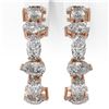 Image 2 : 4.16 ctw Pear Cut Diamond Designer Earrings 18K Rose Gold