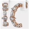 Image 3 : 4.16 ctw Pear Cut Diamond Designer Earrings 18K Rose Gold