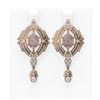 Image 1 : 10.64 ctw Morganite & Diamond Earrings 18K Rose Gold