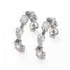 Image 1 : 4.2 ctw Mix Cut Diamonds Designer Earrings 18K White Gold