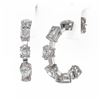 Image 3 : 4.2 ctw Mix Cut Diamonds Designer Earrings 18K White Gold
