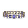 Image 2 : 17.83 ctw Tanzanite & Diamond Bracelet 14K Yellow Gold