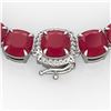 Image 1 : 116 ctw Ruby & Diamond Micro Eternity Necklace 14k White Gold