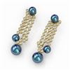 Image 1 : 5.76 ctw Diamond Designer Pearl Earrings 18K Yellow Gold