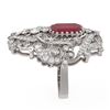 Image 2 : 7.38 ctw Ruby & Diamond Ring 18K White Gold