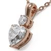 Image 3 : 0.9 ctw Heart Diamond Designer Necklace 18K Rose Gold