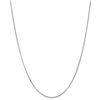14k White Gold .9 mm Curb Pendant Chain Necklace - 20 in.