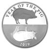 2019 Tokelau 1 oz Silver Proof Year of the Pig Mirror Pig