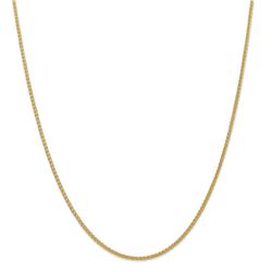 14k Gold 2.00 mm Semi-Solid Chain Necklace - 20 in.