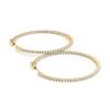 Image 1 : 3.5 ctw Diamond VS/SI 57 MM Hoop Earrings 14k Yellow Gold