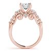 Image 3 : 1.85 ctw VS/SI Diamond 3 Stone Princess Cut 2pc Set 14k Rose Gold