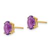Image 2 : 14k 8x6 mm Oval Amethyst Earrings