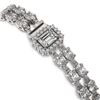 Image 3 : 13.04 ctw Emerald Cut & Oval Diamond Bracelet 18K White Gold