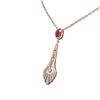 Image 2 : 4.77 ctw Ruby & Diamond Necklace 18K Rose Gold