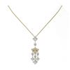 Image 2 : 2.75 ctw Princess Cut Diamond Necklace 18K Yellow Gold