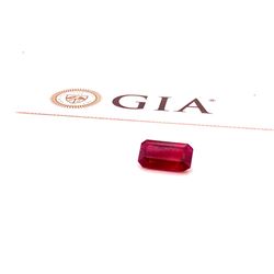 2.3ct Octagonal Shape Natural Burma Ruby 10.28 x 5.58 x 3.48 mm GIA #2205450036 #B3-34