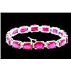Image 1 : 62.61ct Ruby 14K White Gold Bracelet