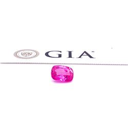 GIA 2.88 ct Cushion Shape Natural Ceylon Sapphire