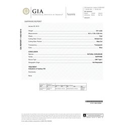 3.01ct Oval Shape GIA Certified Blue Sapphire