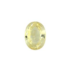 6.51cts Oval Shape GIA Certified Yellow Sapphire  (No Heat)