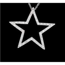 14KW Gold Diamond Star Pendant