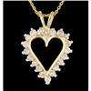 Image 1 : Lovely Heart 1.00ct. Diamond Pendant