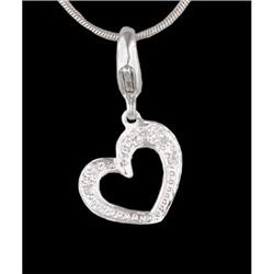 14KW Gold Diamond Silhouette Heart Pendant