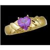 Image 1 : Lovely Heart Shape Amethyst Ring