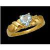 Image 1 : Lovely Heart Shape Blue Topaz Ring