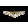Image 1 : Channel Set .50ct Diamond V-Cut Ring