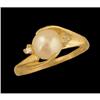 Image 1 : 14KY Gold Pearl and Diamond Ring