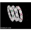 Image 1 : 14k 1.05ct GOLD DIAMOND/MULTI GEM STACKABLE RIN
