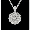 Image 1 : 14KW Gold .55ct Deco-Style Diamond Pendant