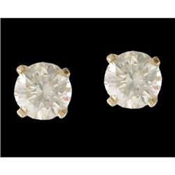 14KY 1.09ct. Diamond Stud Earrings