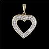 Image 1 : .25ct Diamond Heart Pendant
