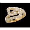 Image 1 : 14KY Gold Interlocking Diamond Heart Ring