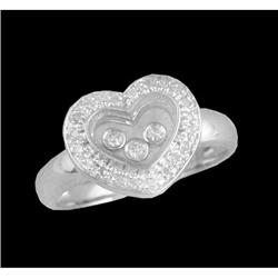 14KW Gold Floating Diamond Heart Ring