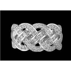 14KW Gold .50ct Woven Diamond Ring