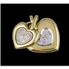 Image 1 : Sweet Double Heart Diamond Pendant