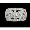 Image 1 : 14KW Gold 1.00ct Filigree Diamond Ring
