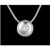 Image 1 : 14KW Gold Diamond Solitaire Pendant