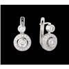 Image 1 : FABULOUS 14K WHITE .50ct. DIAMOND EARRING